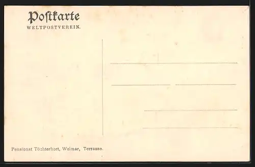 AK Weimar, Pensionat Töchterhort, Terrasse