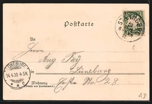 Lithographie Starnbergersee, Rottmannshöhe und Leoni