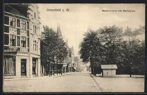 AK Osterfeld i. W., Marktstrasse mit Marktplatz