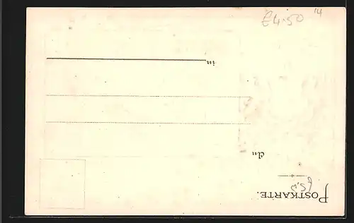 Passepartout-Lithographie Freiburg i. B., Ortsansicht mit Kirche, Wappen