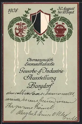 AK Burgdorf, Gewerbe- und Industrie Ausstellung 1908
