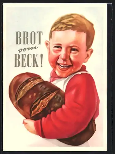 AK Reklame für Brot vom Beck