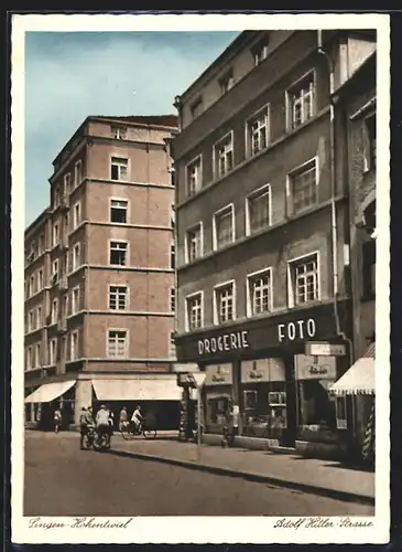 AK Singen-Hohentwiel,  Strasse, Drogerie