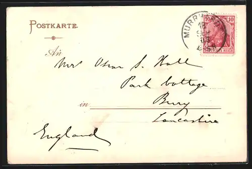 AK Murrhardt, Gasthof zur Sonne Post F. Bofinger mit Garten, Totalansicht mit Umgebung