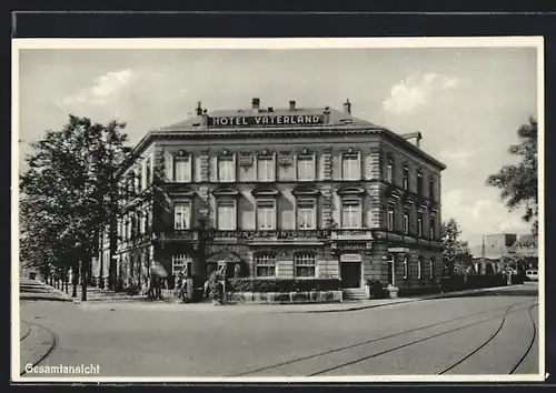 AK Heilbronn a. N., Hotel Vaterland H. Kempf / vorm. Bahnhofhotel mit Strasse