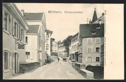 AK Müllheim, Blick in die Wilhelmstrasse