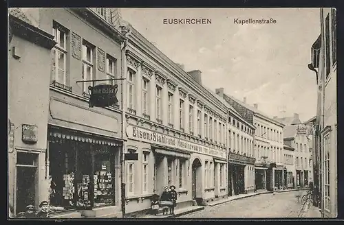 AK Euskirchen, Kapellenstrasse mit Geschäften