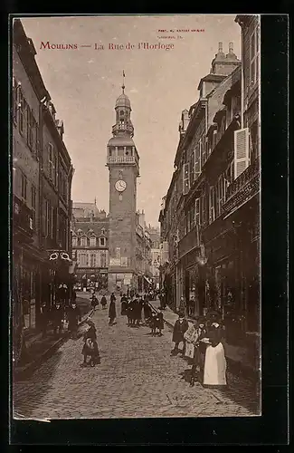 AK Moulins, La Rue de l`Horloge