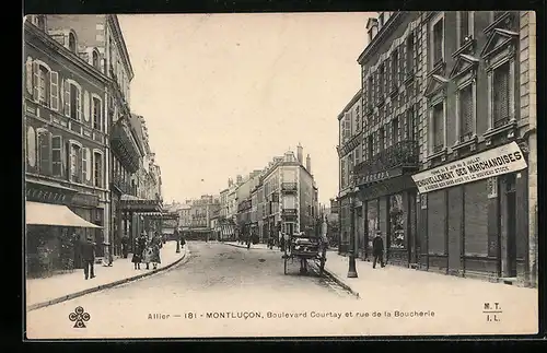 AK Montlucon, Boulevard Courtay et rue de la Boucherie