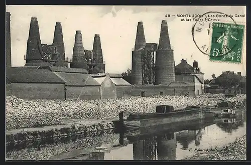 AK Montlucon, Les Bords du canal et les Fours à Chaux