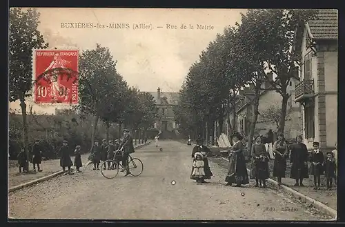 AK Buxières-les-Mines, Rue de la Mairie