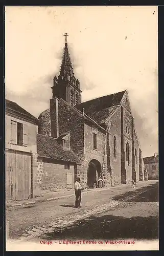 AK Cergy, L`Eglise et Entree du Vieux-Prieuré