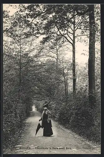 AK Écouen, Chemin de la Gare sous Bois