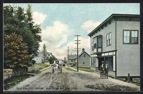 AK Seal Harbor, ME, Main Street and Post Office