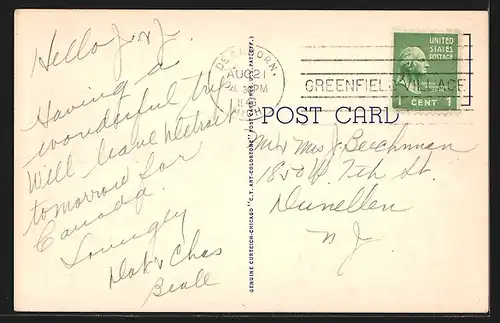 AK Dearborn, MI, Post Office, Greenfield Village, the Edison Institute