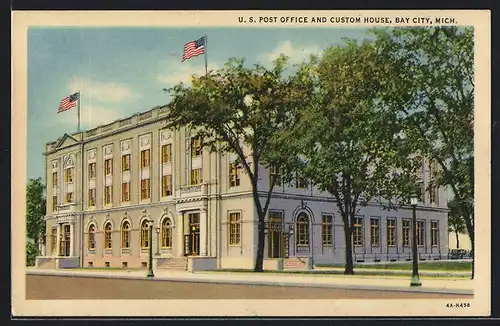 AK Bay City, MI, US Post Office and Custom House