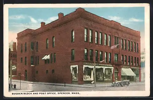 AK Spencer, MA, Sugden Block and Post Office