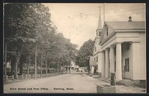 AK Sterling, MA, Main Street and Post Office