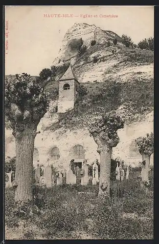 AK Haute-Isle, Eglise et Cimetiere