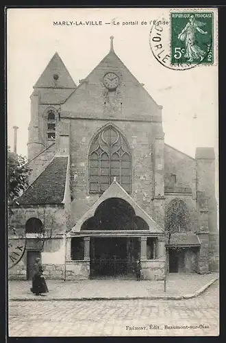 AK Marly-La-Ville, Le portail de l`Eglise