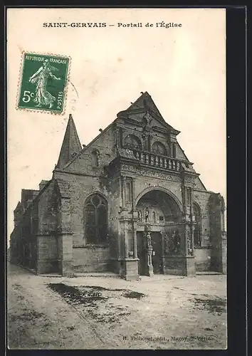 AK Saint-Gervais, Portail de l`Eglise