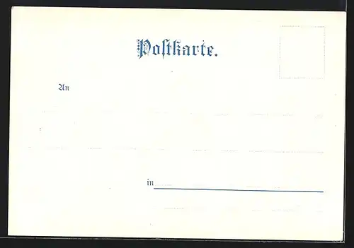 Lithographie St. Goar, Loreley, Ruine Rheinfels, Ortsansicht