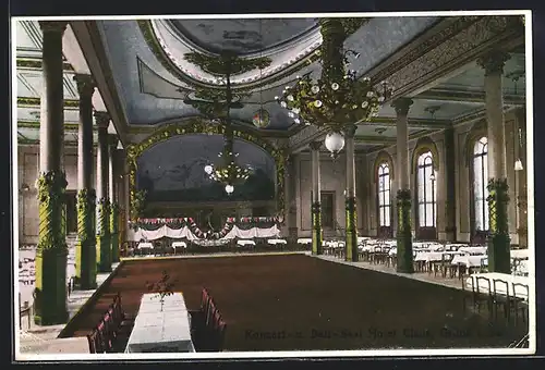 AK Grüna i. Sa., Hotel Claus, Bes. O. Leichsenring, Konzert- u. Ball-Saal