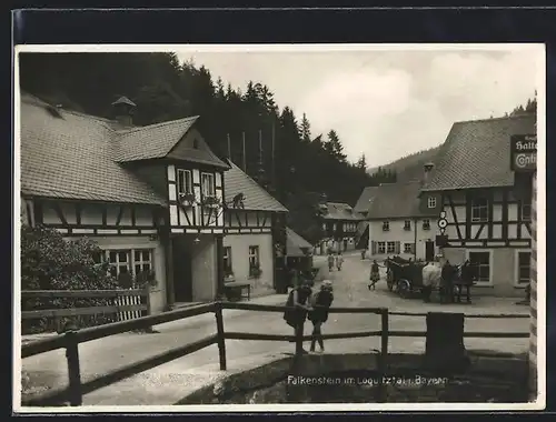 AK Falkenstein i. Bayern, Ortspartie, Fachwerkhäuser