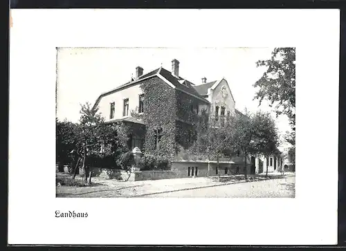 AK Gnadau, Strassenpartie mit Landhaus