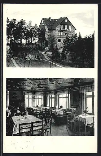 AK Nauendorf b. Erfurt, Gasthaus Stiefelburg, Speisesaal