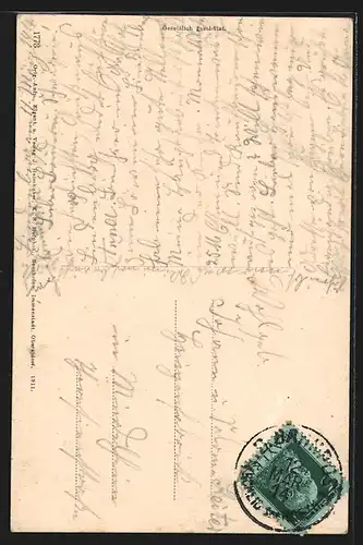 AK Lindenberg i. bayr. Allgäu, Blick zum Rathaus