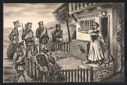 AK Schweizer Soldaten, Heimatschutz