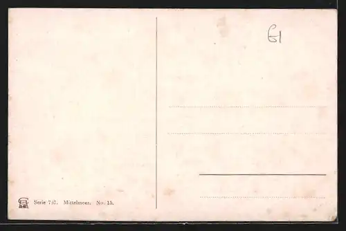 Künstler-AK Friedrich Perlberg: Palermo, Segelschiffe im Hafen, Stadtpanorama