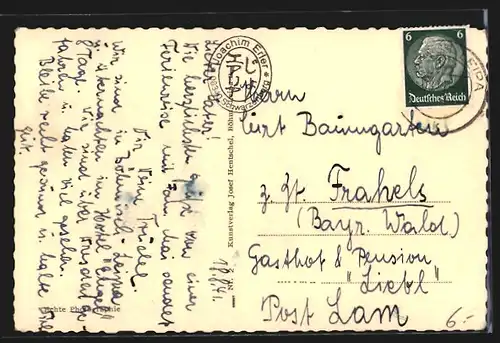 AK Leipa, Platz mit Denkmal