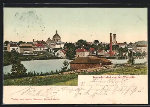 AK Deutsch Gabel / Jablone v Podjestedi, Teilansicht von der Westseite