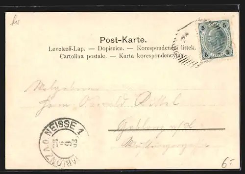 AK Deutsch Gabel / Jablone v Podjestedi, Teilansicht von der Westseite