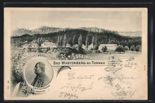 AK Bad Wartenberg bei Turnau, Teilansicht mit Hotel, M. U. Dr. Ant. Slechta