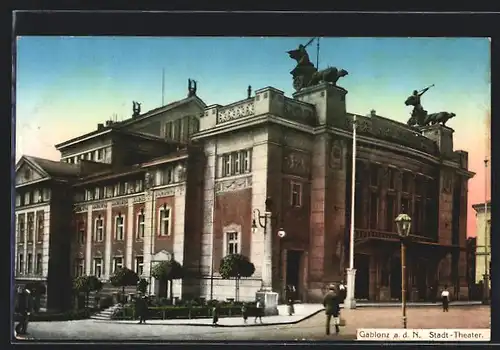 AK Gablonz / Jablonec Nad Nisou, Stadt-Theater