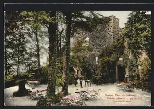 AK Ebersteinburg, Restaurationshof in der Ruine Ebersteinburg