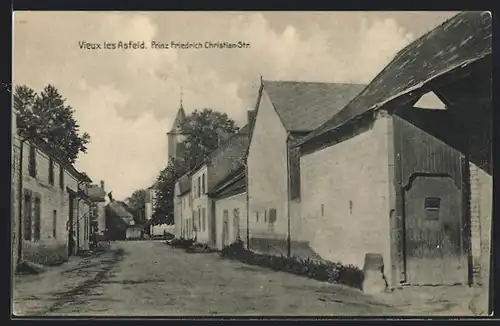 AK Vieux les Asfeld, Ansicht der Prinz Friedrich Christian-Strasse