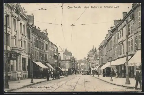 AK Charleville, Rue Thiers et Grand`Rue