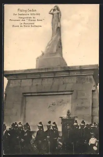 AK Floing-Sedan, Inauguration du Monument des Braves Gens