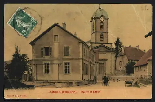 AK Châtenois, Mairie et Église