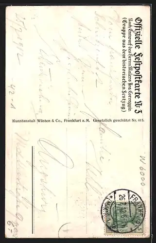 AK Frankfurt, 17. Deutsches Bundes- und Goldenes Jubiläums-Schiessen 1912, Schützen mit Gewehren