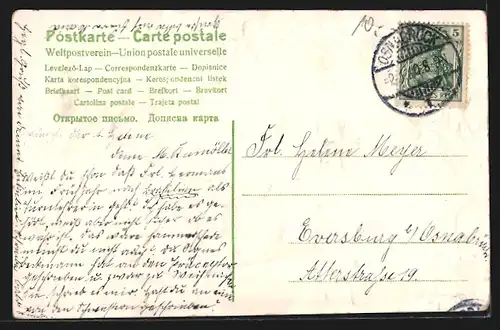 Präge-AK Geldscheine- und Münzen mit Kleeblättern, Neujahrsgruss