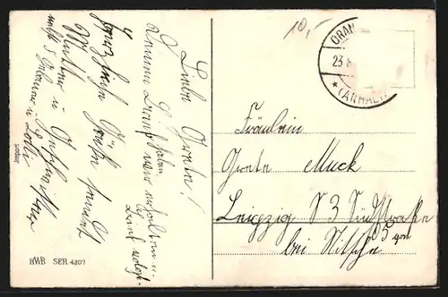 AK Geldscheine mit Glücksklee und Hufeisen, Neujahrsgruss