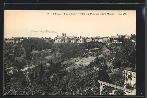 AK Laon, Vue generale prise du Quartier Saint-Martin