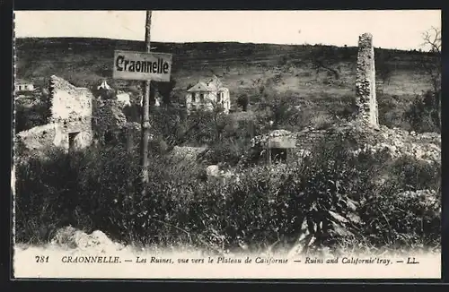 AK Craonnelle, Les Ruines, vue vers le Plateau de Californie