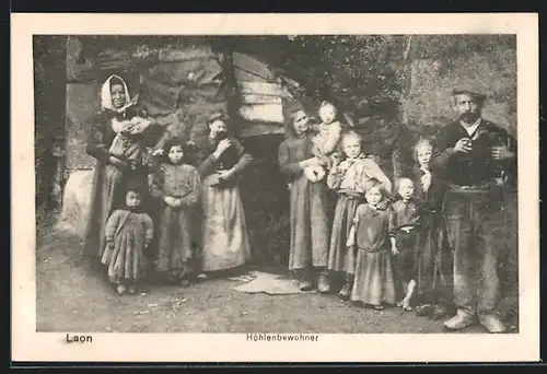 AK Laon, Höhlenbewohner der Ortschaft