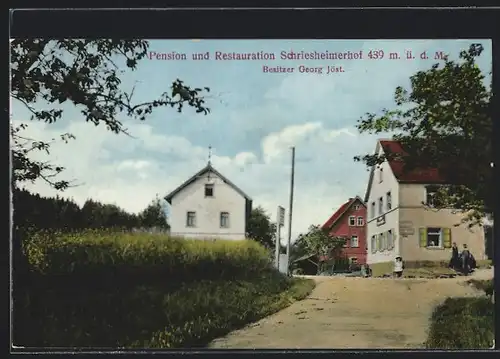 AK Schriesheimerhof, Pension und Restauration Schriesheimerhof, Bes. Georg Jöst